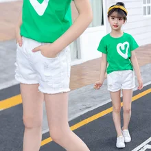 Джинсы для девочек в Корейском стиле г. Летние новые стильные детские шорты Летняя одежда для больших мальчиков модная детская одежда bao ku