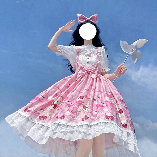 Japanese Women Lolita Jsk Party Dress Strawberry  Lolita Dress Kawaii  Strawberry - Lolita Collection - Aliexpress
