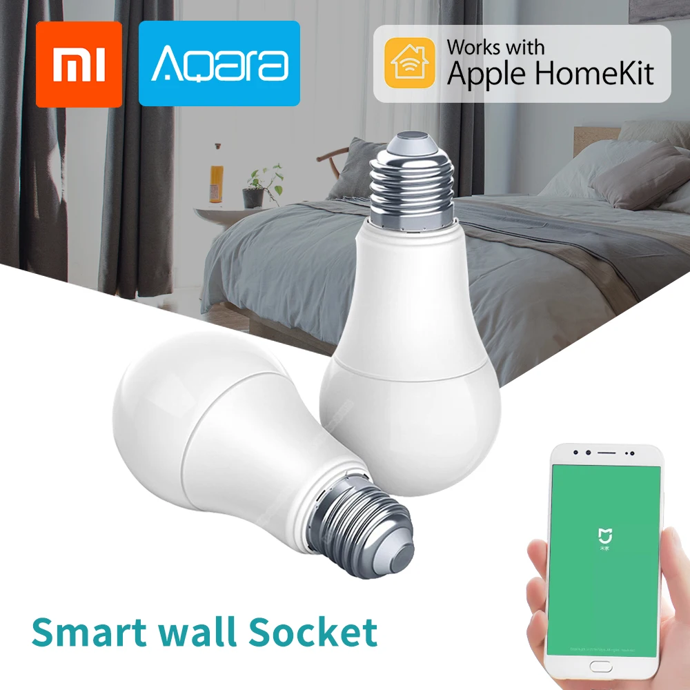 

Xiaomi Aqara Smart Bulb E27 Smart Tunable White Color LED Lamp Light Work For Apple HomeKit for MiHome App 9W 2700K-6500K 806lum