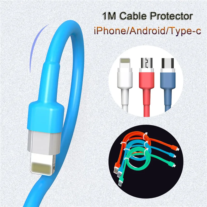 USB кабель протектор Тип c шнур провода Организатор winder Saver термоусадочная трубка