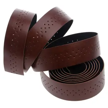 

Bicycle Handlebar Tape Cycling Handle Belt Cork Wrap Faux 2 Bar Plug Leather Wrap Outdoor road bike Cycling Accessories 1