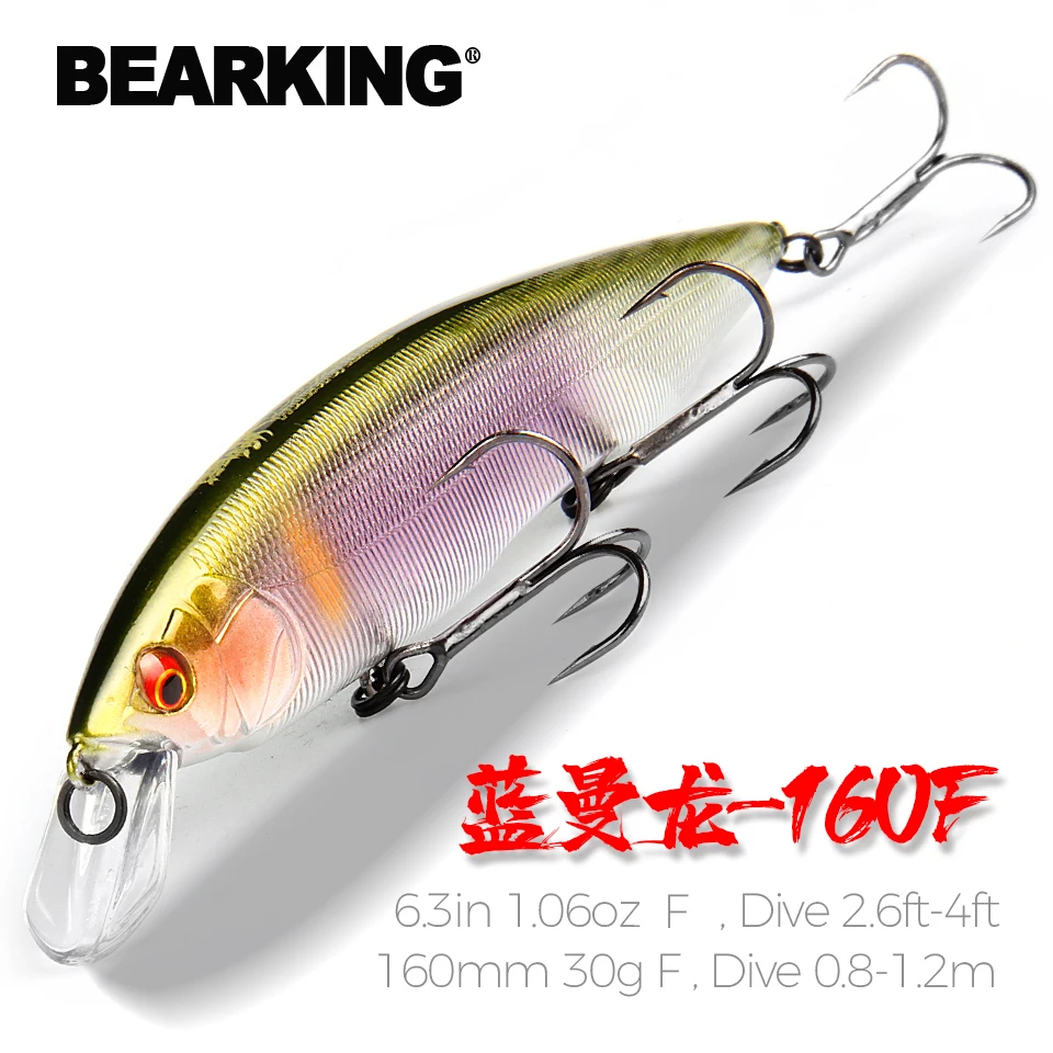 Wobbler Crank Minnow Artificial-Bait Fishing-Lures Tungsten-Weight-System BEARKING Hot