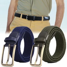 Fashion Canvas Belts for Men Metal Pin Buckle Military Tactical Strap Male Elastic Belt for Pants Jeans Simple and Stylish Belt