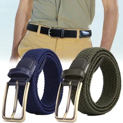Fashion Canvas Belts for Men Metal Pin Buckle Military Tactical Strap Male Elastic Belt for Pants Jeans Simple and Stylish Belt