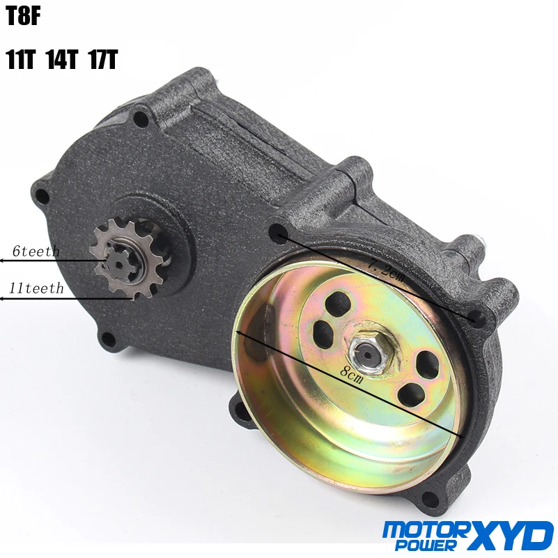 

T8F 11T 14T 17T 49cc Pocket Bike Transmission Gear Box For Mini Moto Atv Quad 2stroke Engine