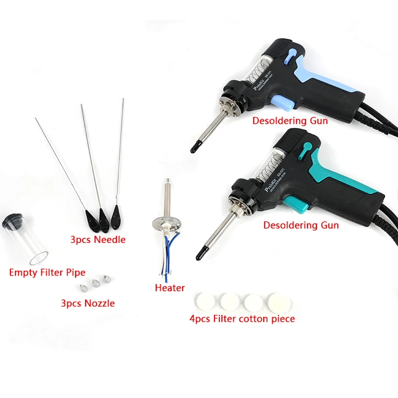 Pro'sKit SS-331H LCD Digital Desoldering Station Electric Desoldering Gun Accessories Weld For Empty Filter Pipe Nozzle Heater afbeelding