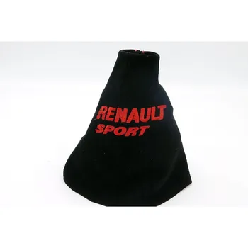 

Renault Clio headphone real suede leather black gear shift lever and embroidery