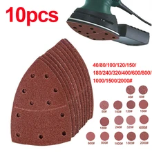 

Mouse Detail Sander Sandpaper 11 Holes Triangular Sanding Paper for Multi Sander Bosch PSM 160A Detail Palm Sander 40-2000 Grits