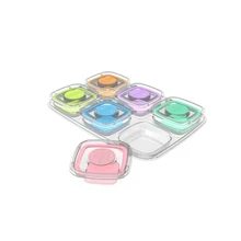 4 шт. 120 мл 6 шт. 60 мл коробки для хранения детского питания детская посуда герметичные контейнеры для детского питания многоразовые чашки с подносом