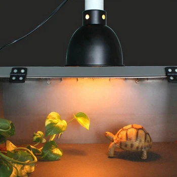 

E27 Ceramic Heat UVA/ UVB Lamp Light Holder for Aquarium Amphibians Reptile Tortoise Lampshade with Switch Turtle Accessories