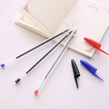 

5pcs/set 1.0mm Ballpoint Pens Simple Plastic Ballpoint Black Pen Pen Standard For Students Blue Red School Supplies Classic D9V9