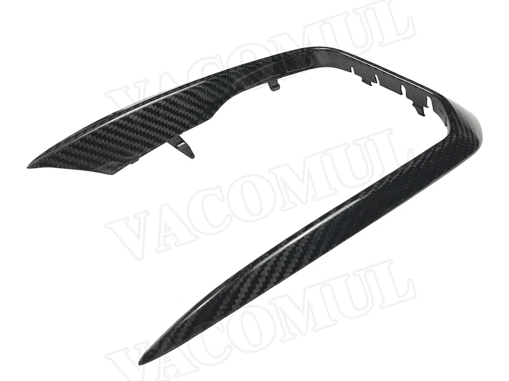 Сухие Углеродные волокна передние противотуманные фары ветер нож клыки отделка полосы для BMW 1 серии F20 M Sport M135i M140i хэтчбек