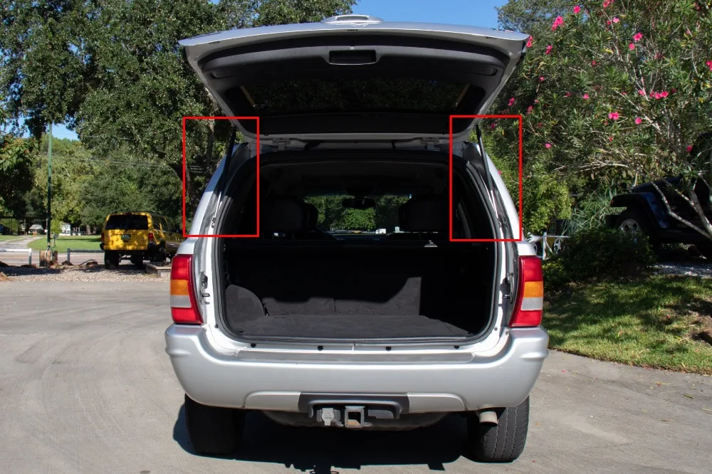 Углеродное волокно для 1999-2003 2004 Jeep Grand Cherokee Sport Utility багажника загрузки газа пружинный подъем поддерживает Распорки Опора ударов