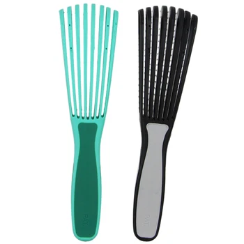 

2 Pcs Hair Brush Scalp Massage Comb Women Hair Brush Comb Health Care Reduce Fatigue, Blue & Black