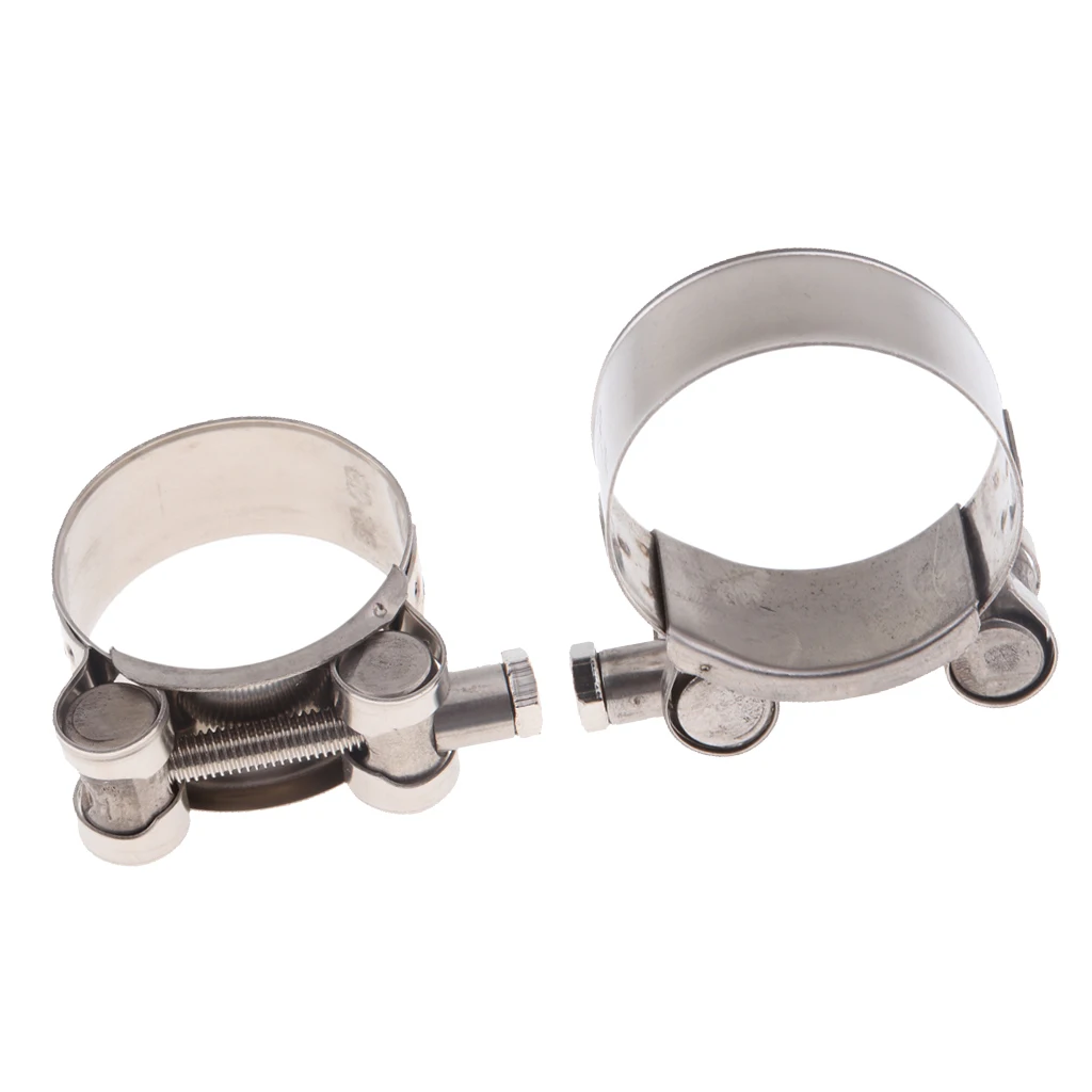 36-39mm & 40-43mm Stainless Steel Motorcycle Exhaust Clamp Banjo Clips