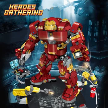 

Technic RC Robot Model Building Blocks PRCK Super Heroes Remote Control Iron Man Hulk Bricks Anti-Hulk Armor Toys For Children