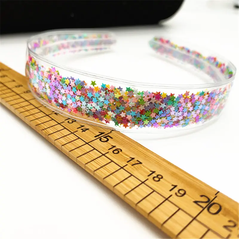 Clear Plastic Headband 50pcs 8mm girl bow