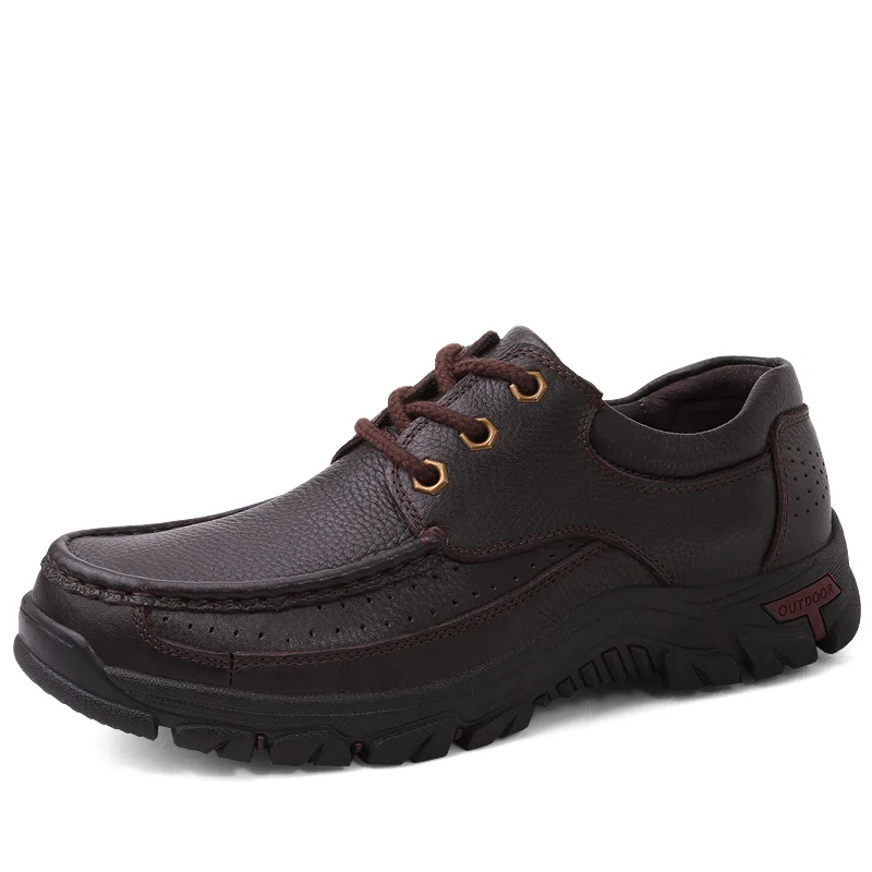 Обувь из натуральной кожи Мужская Брендовая обувь Нескользящая модная мужская