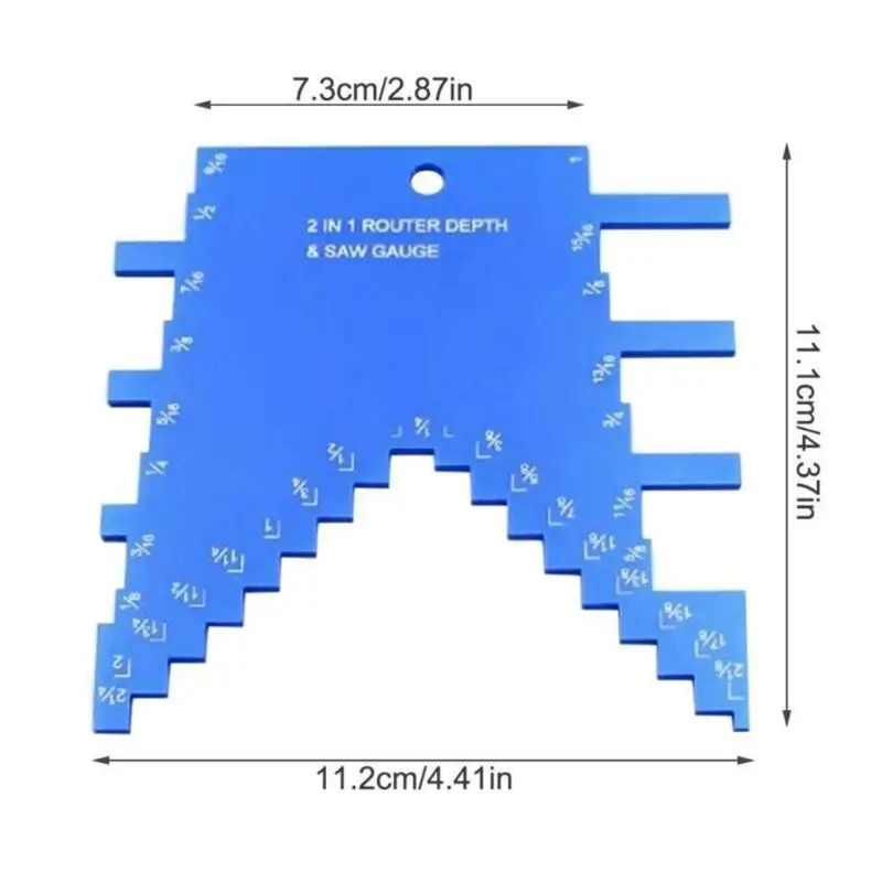2 in 1 Measuring Circular Saw Gauge Aluminum Engraving Machine Woodworking Ruler