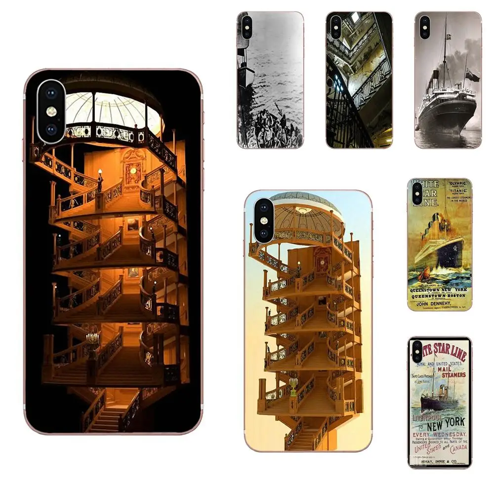 Мягкий чехол для сотового телефона Covsr Apple iPhone 4 4s 5 5C 5S SE 6 6S 7 8 Plus X XS Max XR Titanic White Star