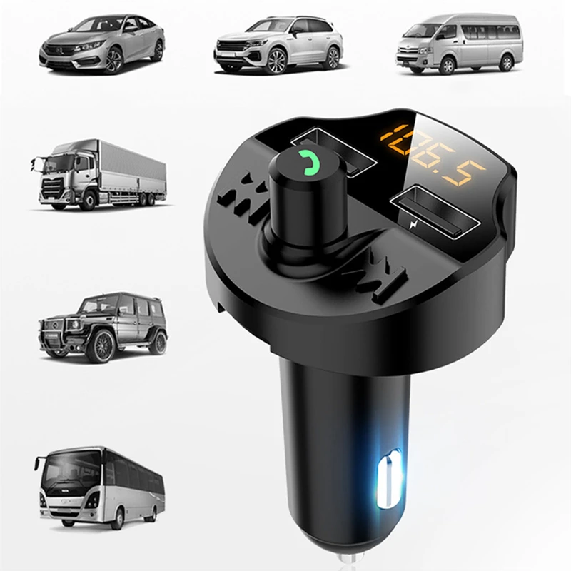 Автомобильные аксессуары интерьер Bluetooth 4,2 MP3-плеер громкой связи автомобильный комплект fm-передатчик Поддержка TF карта быстрое зарядное устройство адаптер питания
