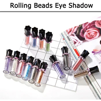 

2019 New LIDEAL Rolling beads 14 Colors Glitter Eyeshadow easy to apply shimmer Eye Shadow Pigment eye Makeup Cosmetics TSLM1