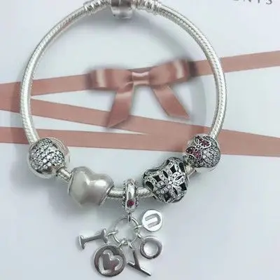 

Kaliyah Store High Quality 1:1 100% 925 Pure Silver Heart Love Bracelet Gift First Choice Free Of Charge