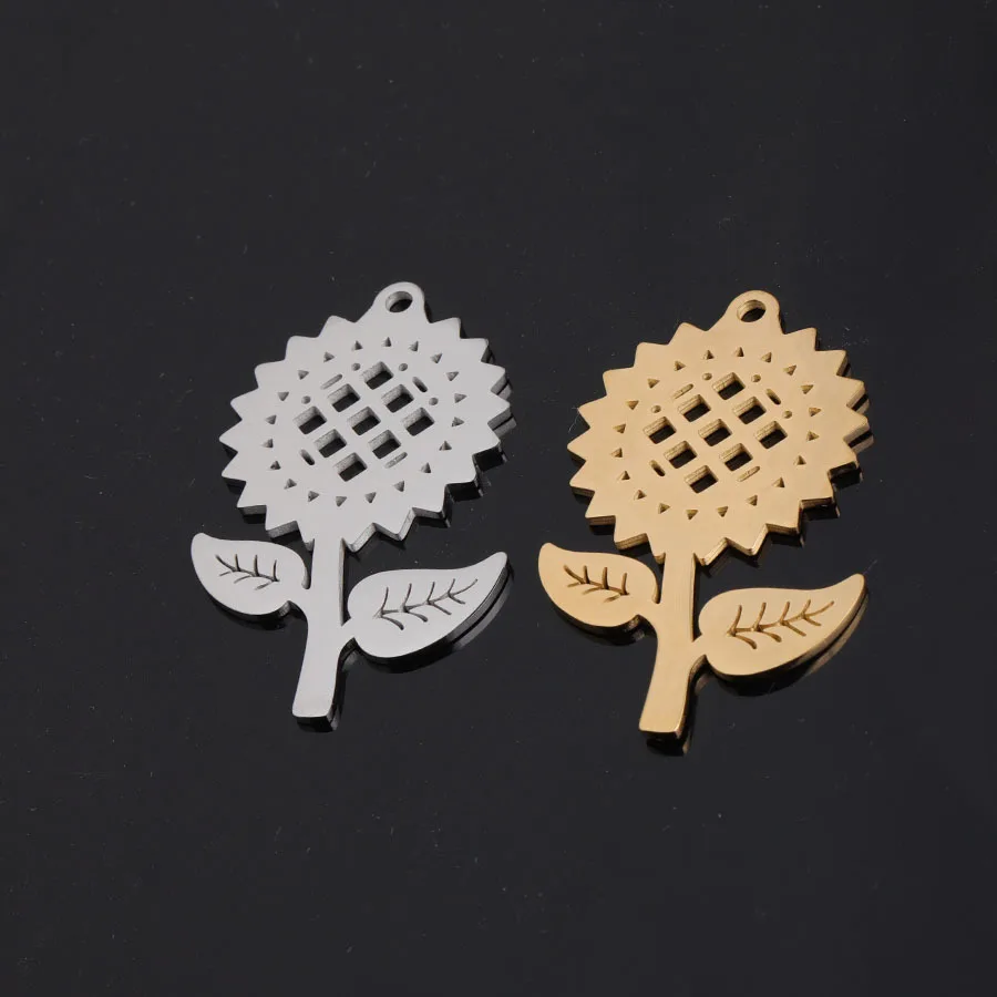 10 шт. подвеска в виде подсолнуха из нержавеющей стали|Подвески| |