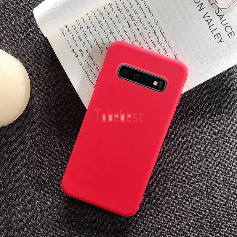 Candy Solid Color Silicone Case For Samsung Galaxy S10 S9 S8 Plus S7 S6 Edge S5 Soft TPU Cover (16)