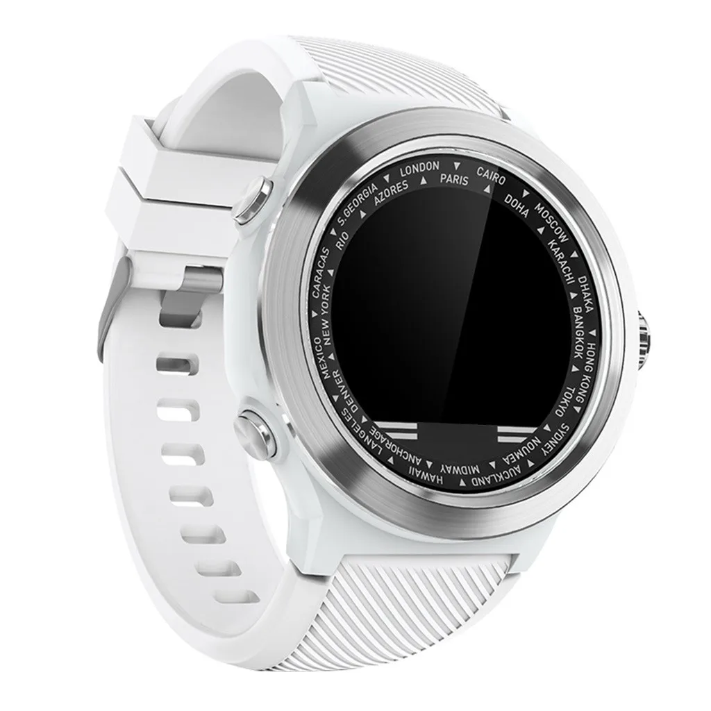 

mosunx Smart watch waterproof tempered glass activity fitness tracker heart rate monitor HD color touch screen 15 days standby