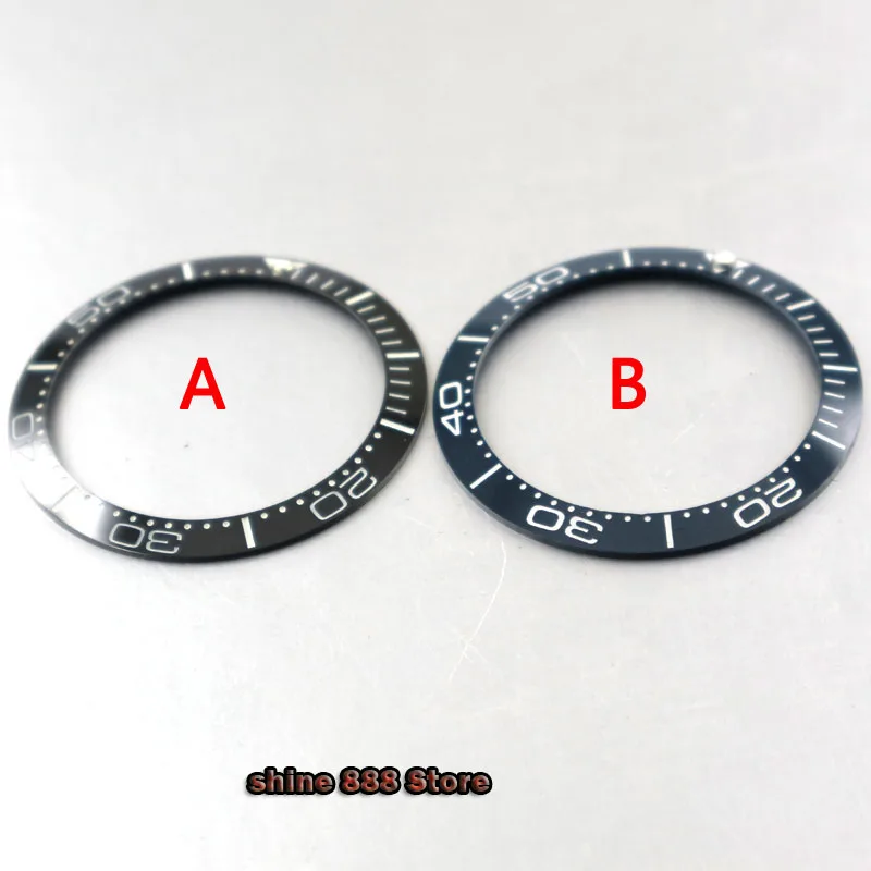 

38mm high quality black deep blue watch ceramic bezel insert Fit 40mm mens watches