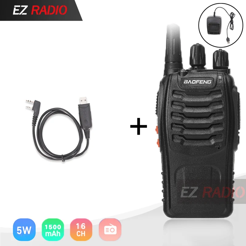 Baofeng BF-888S однодиапазонный UHF 400-470MHz дешевый двухсторонний радиоприемник Baofeng BF 888S приемопередатчик для Ham гостиницы драйвер BF888S рация - Цвет: USB Charger-Program