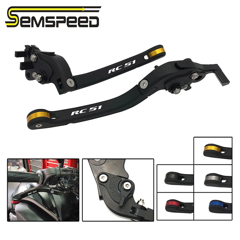 

SEMSPEED RC51 логотип для Honda RC51 / RVT1000 SP-1/SP-2 2000-2006 05 Мотоцикл с ЧПУ Новые складные рычаги сцепления ручки