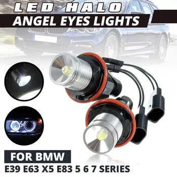 

2X 3W LED Angel Eyes Headlights Headlamp Halo Ring Bulbs White for BMW E39 E63 E53 E59 E60 X3 X5 5 6 7 Series 2002-2008