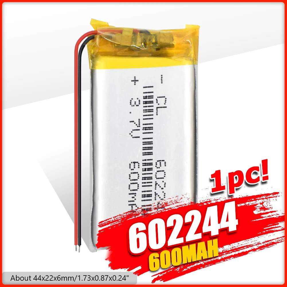 1/2/4 шт/партия 602244 мини литиевые батареи 3 7 v 600mah литий полимерная батарея Замена