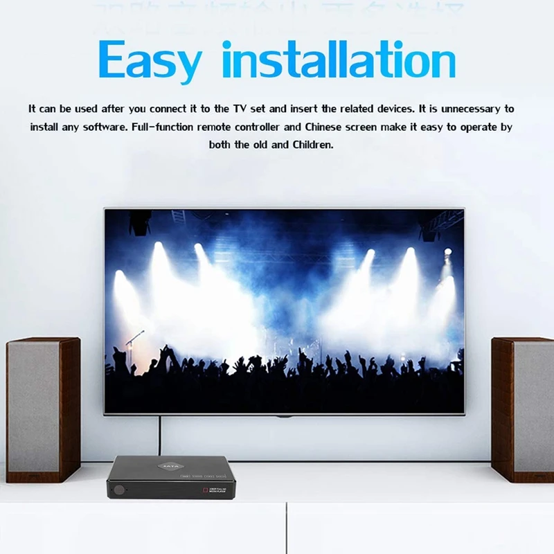 FULL-Mini Full HD 1080P 2,5 дюйма SATa HDD плеер видео аудио медиа с HDMI/VGA/AV/USB/SD/MMC/оптический выход EU Plug