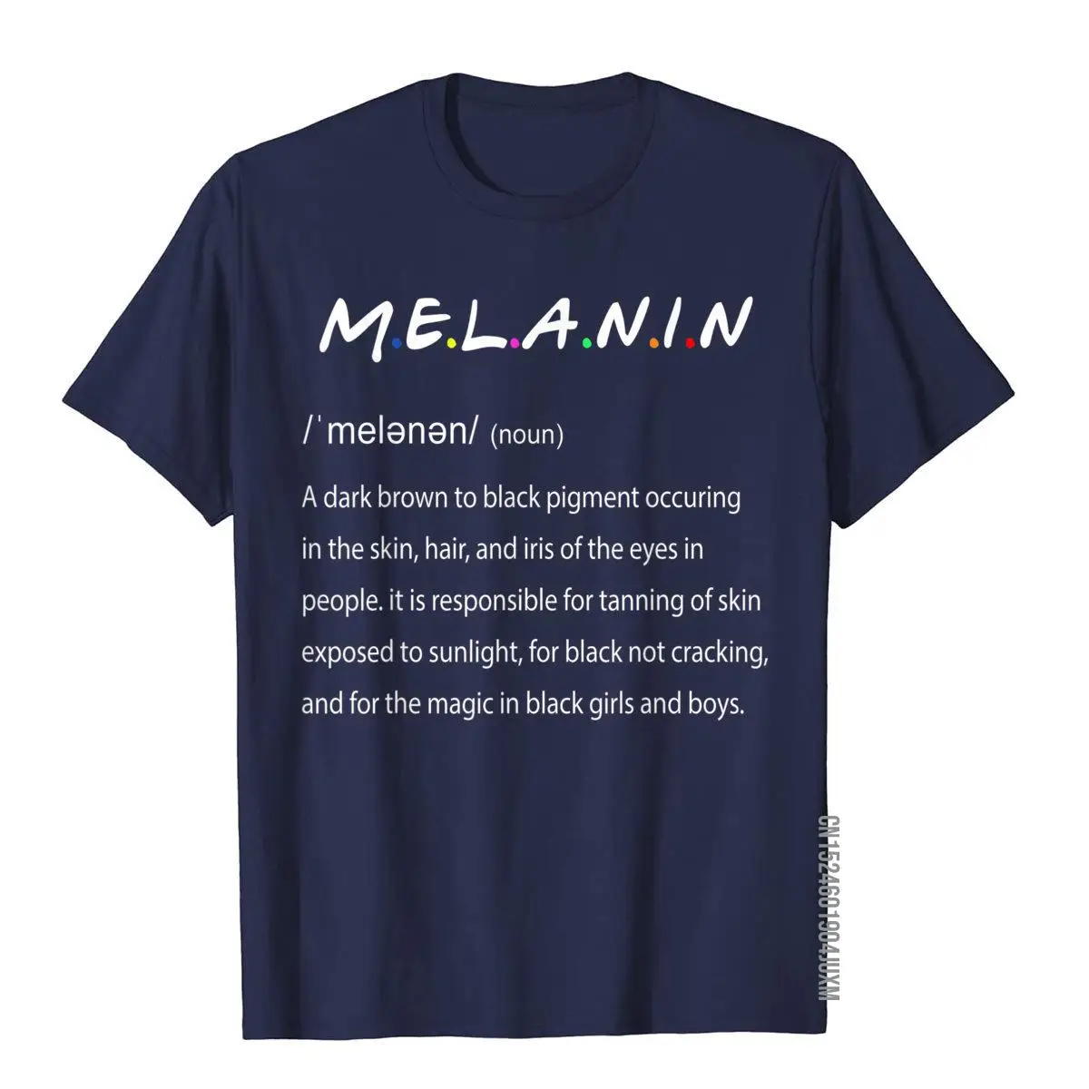 Melanin Definition Black Women Men Gift T-Shirt__97A1755navy