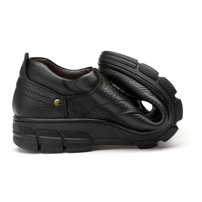 Autumn Winter Genuine Leather Shoes Men Casual For Adult Chaussure Homme Cuir Black Brown Scarpe Uomo Eleganti Big Size 48 49 5