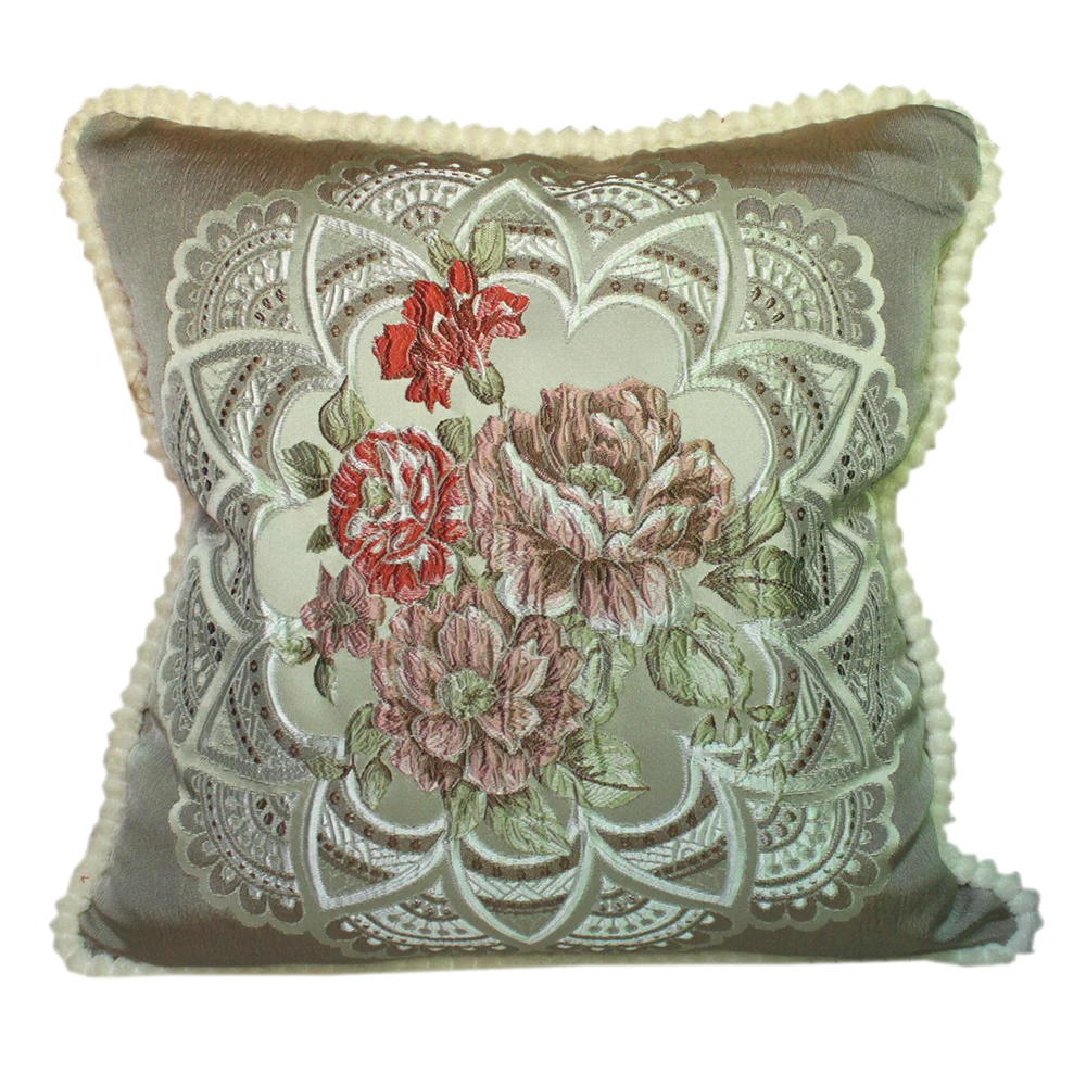 CURCYA, Классический роскошный чехол для подушки, украшение для дивана, жаккардовый цветок, элегантный европейский стиль, наволочка для