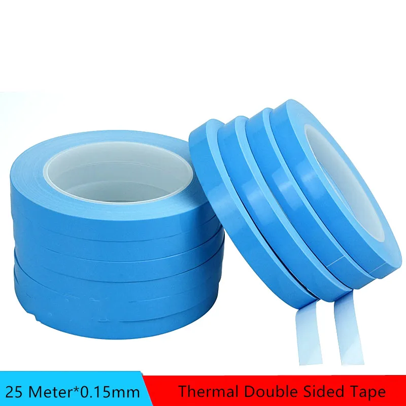 Thermal tape 25M*0.15mm Insulating Heat Dissipation Tape Double Sided Thermally Conductive Tape for Chip PCB LED Strip Heatsink