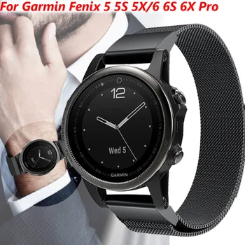 

26 22 20MM Watchband Strap for Garmin Fenix 5X 5 5S 3 3HR 6 6S 6X Pro Watch Quick Release Stainless steel strip Wrist Band Strap