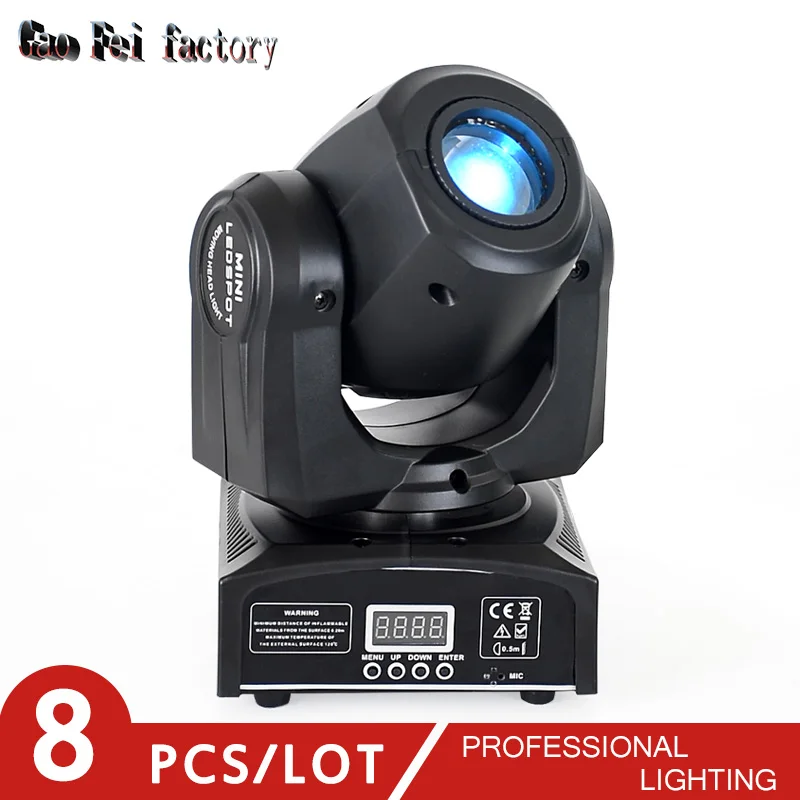 

dmx stage lighting led moving head 10w spot quad 7 colors and 8 gobos for dj bar