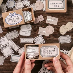 TIANZI 45pcs Label Frame Series Stickers Junk Journal Scrapbooking Background Decorative Stationery Supplies Material Paper