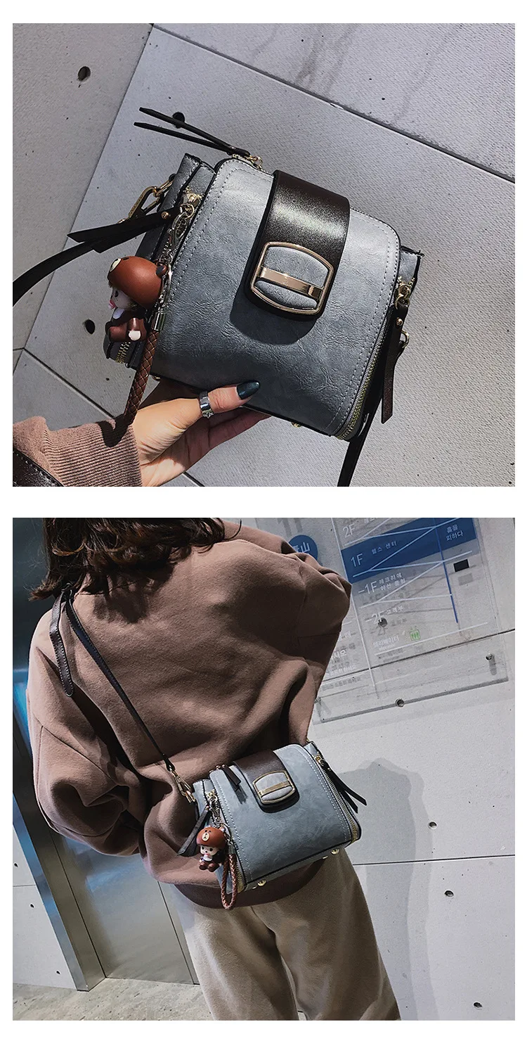 Beibaobao Новая модная женская сумка осенняя и зимняя сумка ретро сумка Месседжер-сумка для девочек маленькие квадратные пакеты