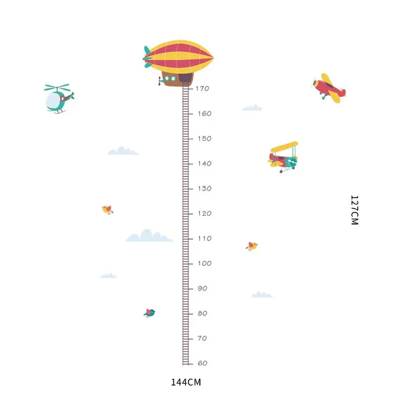 Height Measure Wall Sticker Cartoon Home Decoration Growth Chart Decals for Kids Room Nursery PRE Decorative Growth Charts