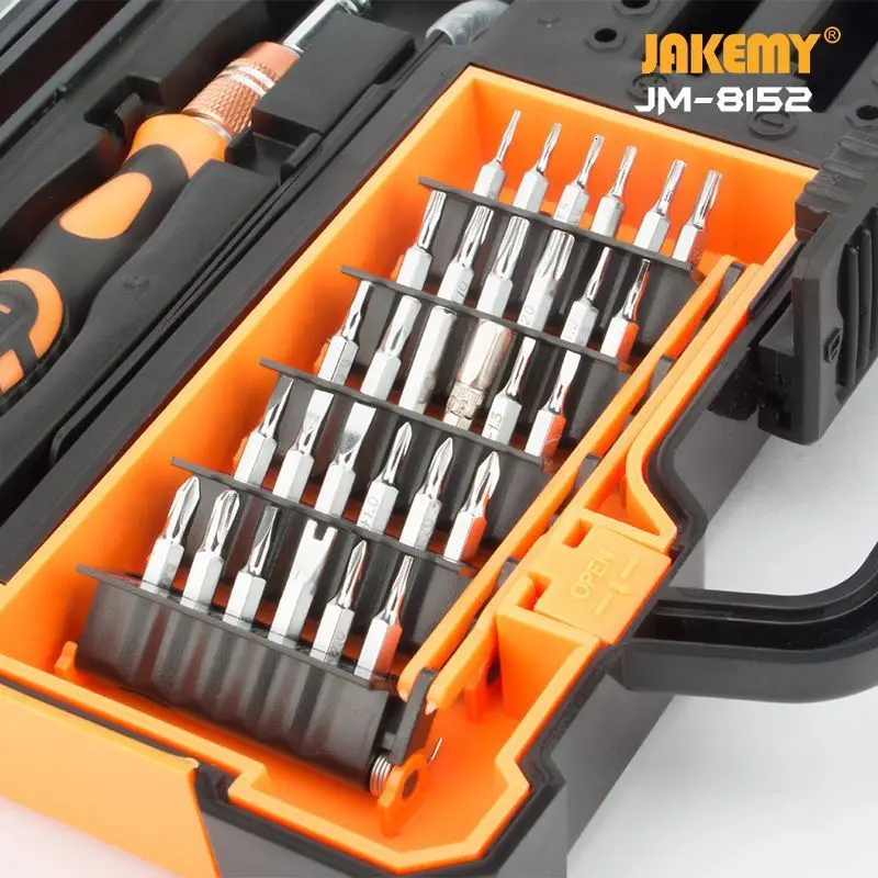 JAKEMY JM-8152 Китай комбинация 46 в 1 аксессуар отвертка Набор инструментов аппаратные diy ручные инструменты