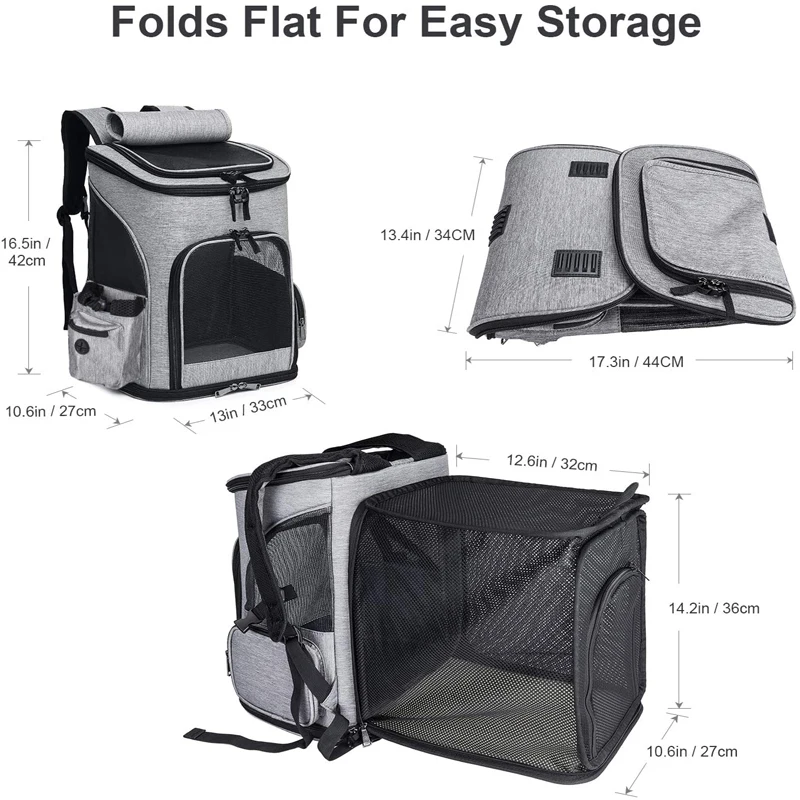 Large expandable cat carrier for travel – Meowgicians™