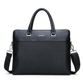 

MEN'S Real-leather Bag 2019 New Style Full-grain Leather Men Business Casual Shoulder Bag/ Hand Bag Oblique Computer Bag