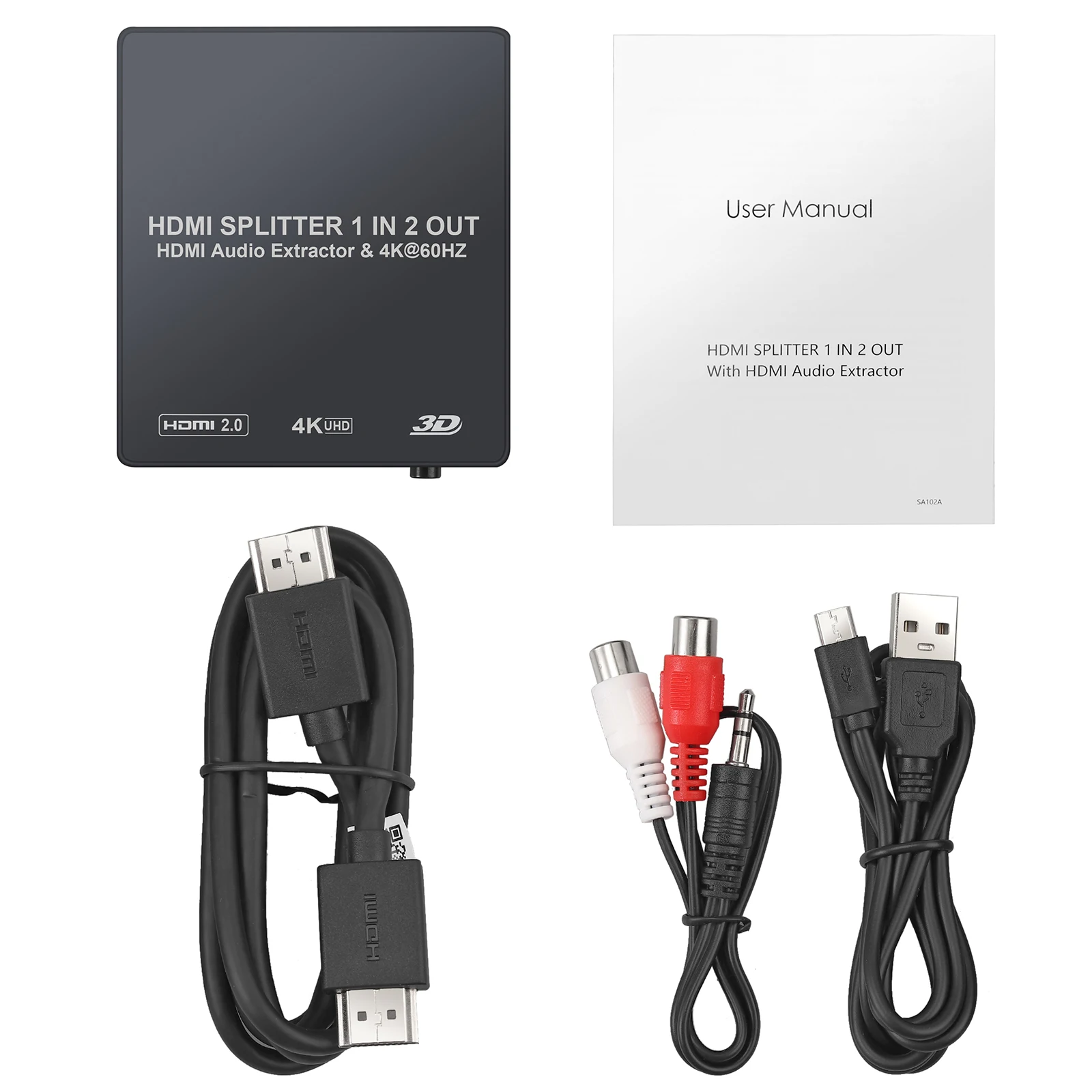 Neoteck HDMI 2.0 й   4K/60Hz YUV 4:4:4 HDR HDMI  TOSLINK SPDIF 3.5mm ȯ