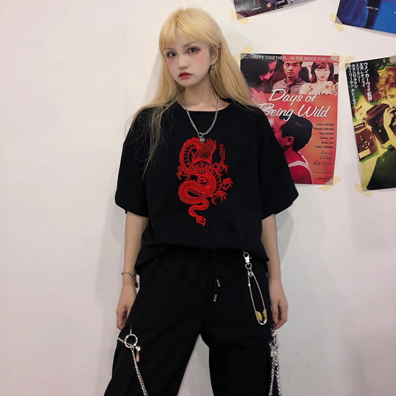 Streetwear-tops-frauen-T-shirt-ulzzang-Harajuku-vintage-Chinesischen-drachen-druck-T-shirt-sommer-neue-Oversize (2)